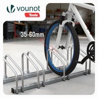Suport Biciclete VOUNOT pentru 4 Biciclete, Montabil pe Podea sau Perete, Argintiu 6