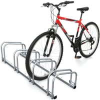 Suport Biciclete VOUNOT pentru 4 Biciclete, Montabil pe Podea sau Perete, Argintiu 1