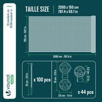 VOUNOT Zaštitna mreža za ogradu 1,5 x 20 m, HDPE mreža za zasjenjivanje, antracit, otporna na UV zračenje, zaštita od vjetra, 75% zasjenjivanje, s kopčama i vezicama, K 3