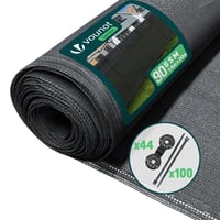 VOUNOT Zaštitna mreža za ogradu 1,5 x 20 m, HDPE mreža za zasjenjivanje, antracit, otporna na UV zračenje, zaštita od vjetra, 75% zasjenjivanje, s kopčama i vezicama, K 1