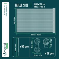 VOUNOT Krycia plachta na plot 1,8 × 10 m, HDPE tieniaca sieť na plot, odolná voči UV žiareniu, závetrie, 75 % tienenie, antracitová, s upevňovacími klipmi a sťahovacími páskami 3