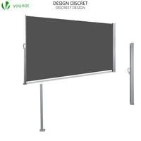 Marchiză laterală retractabilă VOUNOT - gri - 140x300 cm 6