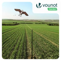 VOUNOT Sperietoare de păsări sub formă de șoim realist, zmeu cu tijă telescopică de 4 m, pentru grădină, câmp și protecția culturilor agricole, 2 buc. B și G 2