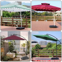 Bază de umbrelă VOUNOT din HDPE rezistent, care poate fi umplută cu nisip sau apă, Ø 38/48 mm, 44,5 x 44,5 x 13 cm, negru, pentru terasă și grădină 2