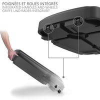 Bază de umbrelă VOUNOT din HDPE rezistent, care poate fi umplută cu nisip sau apă, Ø 38/48 mm, 44,5 x 44,5 x 13 cm, negru, pentru terasă și grădină 5