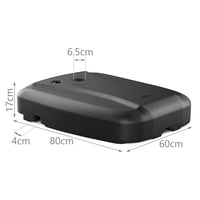 Bază de umbrelă VOUNOT din HDPE rezistent, care poate fi umplută cu nisip sau apă, Ø 38/48 mm, 44,5 x 44,5 x 13 cm, negru, pentru terasă și grădină 7