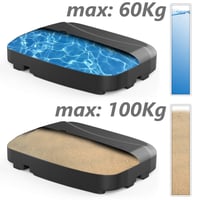 Bază de umbrelă VOUNOT din HDPE rezistent, care poate fi umplută cu nisip sau apă, Ø 38/48 mm, 44,5 x 44,5 x 13 cm, negru, pentru terasă și grădină 6