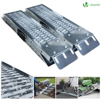 Skladacia nájazdová rampa VOUNOT 2 ks, nosnosť 400 kg, na motocykle a prívesy, 180 x 23 x 4,5 cm 2