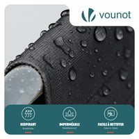 Șezlong Pliabil VOUNOT, Set 2 bucăți cu Parasolar, Spătar Reglabil în 4 Poziții, Sarcină Max. 120 kg, Scaun de Plajă/Grădină pentru Terasă, Piscină, Camping, Negru 6