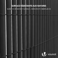 VOUNOT PVC zástenie na balkón 80x500 cm, ochrana súkromia na terasu a plot, so spevnenými úchytmi, sivá 3