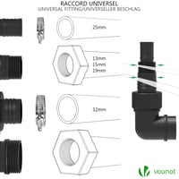 Ponorné čerpadlo na znečistenú vodu VOUNOT s plavákovým spínačom, max. 8000 l/h, hĺbka ponoru 7 m, IPX8, 10 m napájací kábel, ponorné čerpadlo na sivú vodu 4