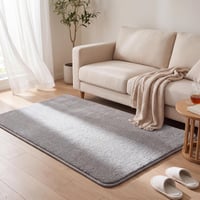 VOUNOT Szőnyeg Nappaliba és Hálószobába 120x160 cm Szürke, Ultra Puha Rövid Szálú Gépileg Mosható Csúszásgátló Alátéttel 1