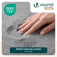 VOUNOT Szőnyeg Nappaliba és Hálószobába 120x160 cm Szürke, Ultra Puha Rövid Szálú Gépileg Mosható Csúszásgátló Alátéttel 6