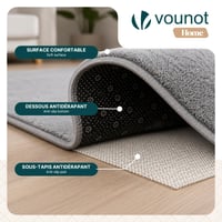 VOUNOT Szőnyeg Nappaliba és Hálószobába 120x160 cm Szürke, Ultra Puha Rövid Szálú Gépileg Mosható Csúszásgátló Alátéttel 5