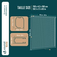 VOUNOT Rolo komarnik za prozor s PVC okvirom, mrežica od staklenih vlakana, mogućnost rezanja, jednostavna montaža, 150 x 160 cm, bijeli 3