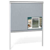 VOUNOT Rolo komarnik za prozor s PVC okvirom, mrežica od staklenih vlakana, mogućnost rezanja, jednostavna montaža, 150 x 160 cm, bijeli 1