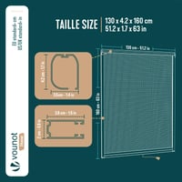 VOUNOT Rolo komarnik za prozor s PVC okvirom, mrežica od stakloplastike, mogućnost rezanja po visini i širini, jednostavna montaža, 130 x 160 cm, bijeli 3