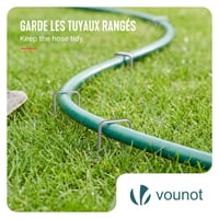 VOUNOT Talajtűző Kapocs 200 db Horganyzott Fém U-Alakú Kerti Rögzítő Tűző 150x30 mm Átmérő 3 mm Gyomgátló Fóliához Műfűhöz Kerítéshez 6