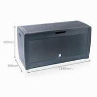 VOUNOT Vodotesný úložný box na záhradné vankúše, vonkajší úložný box na záhradné náradie a vankúše 5