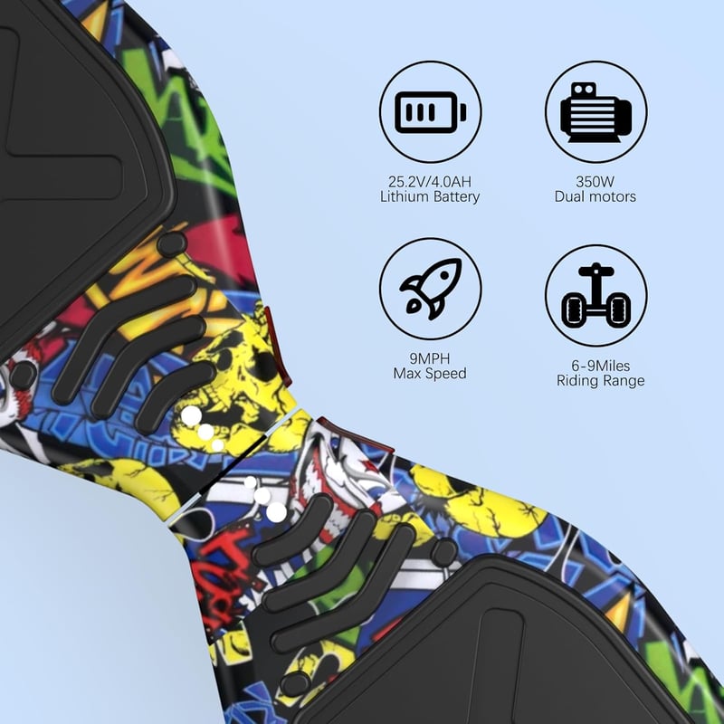 VOUUK 8,5" Hummer Terep Hoverboard Applikációval - Bluetooth, LED Világítás, Erős Motor, 120kg Teherbírás, Felnőtteknek és Gyerekeknek