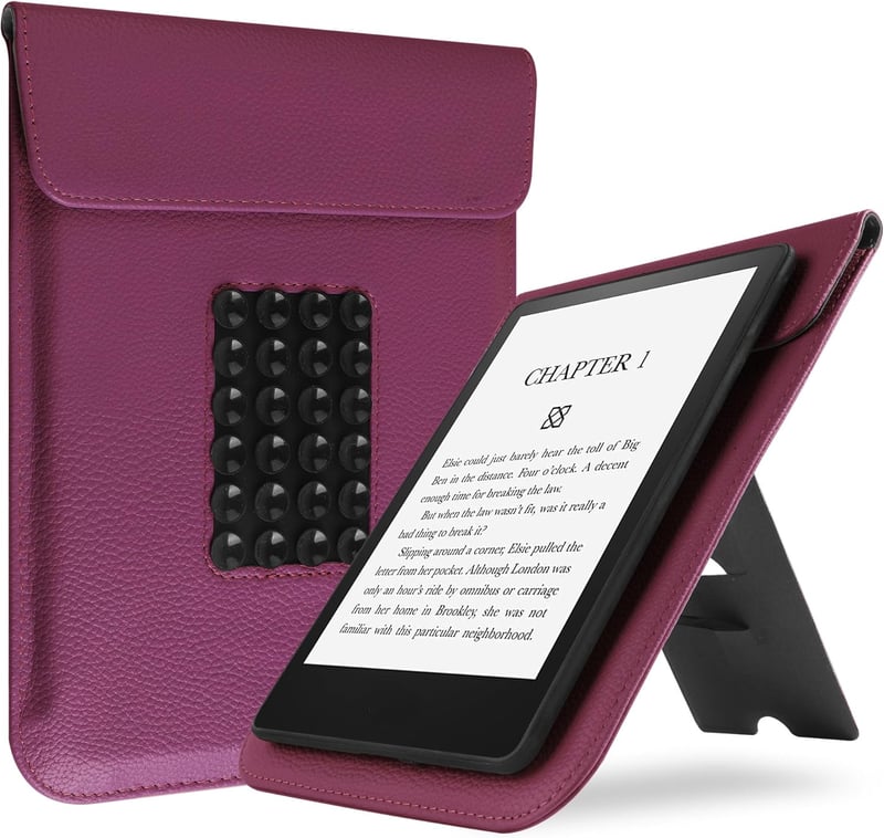 VOVIPO Kindle Paperwhite 11-12. generáció védőtok lila szilikon tartóval