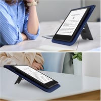 VOVIPO Kindle Paperwhite 11-12. generáció védőtok sötétkék, állvánnyal és szívócsészével 5