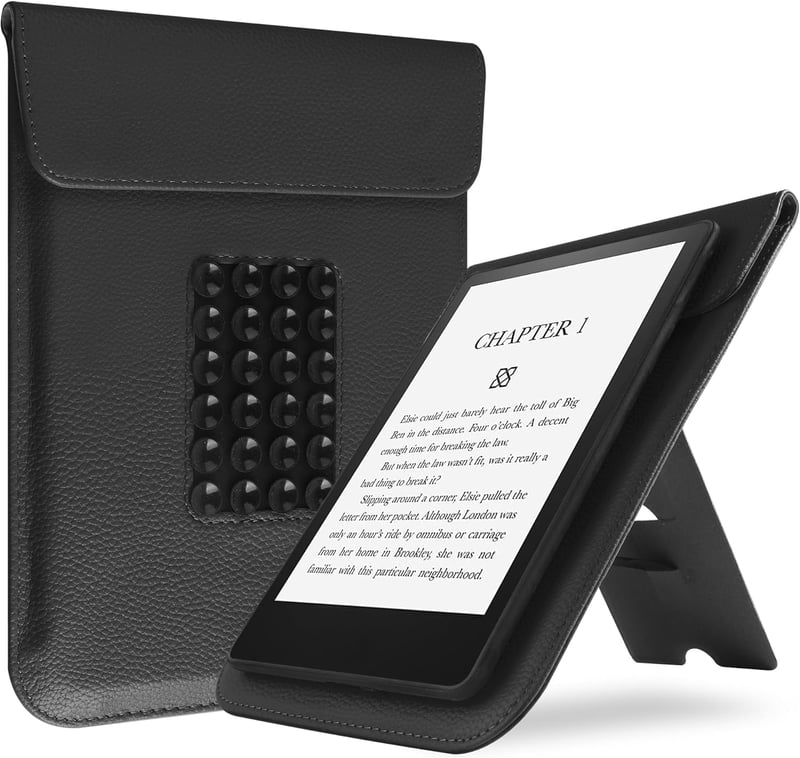 VOVIPO Kindle Paperwhite 11-12. generáció védőtok szilikon tapadóval és állvánnyal