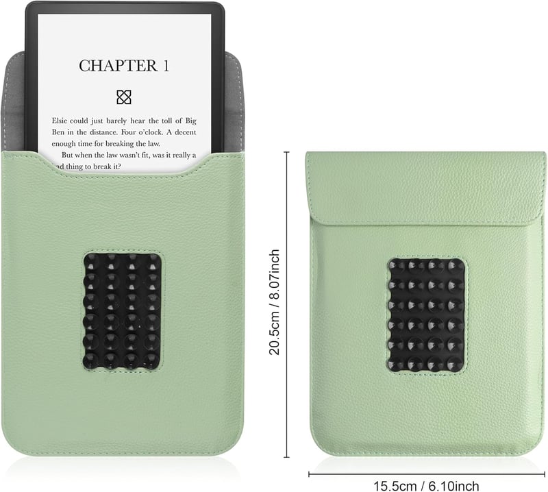 VOVIPO Kindle Paperwhite 11-12. generáció védőtok zöld szilikon állvánnyal