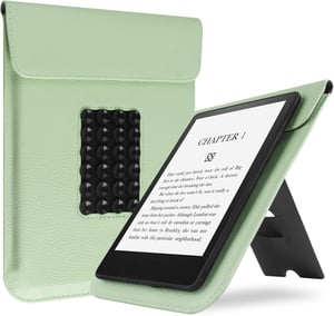 VOVIPO maska za Kindle Paperwhite (11./12. gen) sa stalkom i vakuumskim držačem - zelena