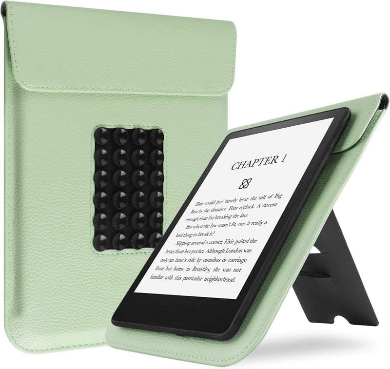 VOVIPO Kindle Paperwhite 11-12. generáció védőtok zöld szilikon állvánnyal
