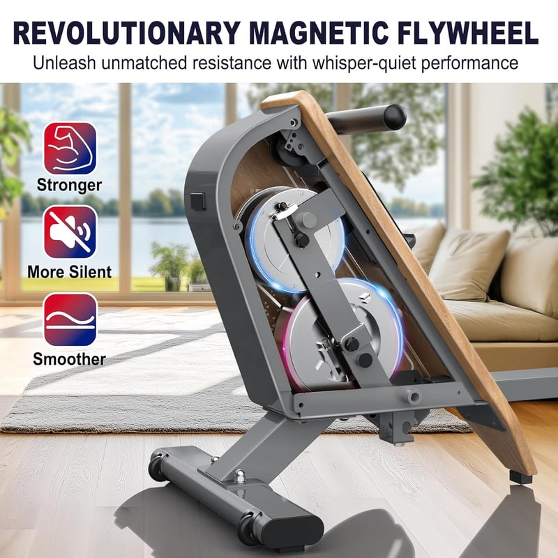 VOWVIT OR3 Mágneses Evezőgép Bluetooth Monitorral, 16 Fokozat, 160kg Terhelhetőség