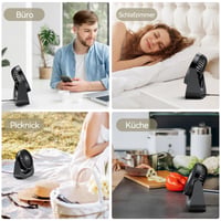 Stolný USB ventilátor VOXON, mini ventilátor s 5 rýchlostnými stupňami, tichý USB ventilátor s 1,5 m káblom, prenosný stolný ventilátor do kancelárie 7