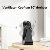 Stolný USB ventilátor VOXON, mini ventilátor s 5 rýchlostnými stupňami, tichý USB ventilátor s 1,5 m káblom, prenosný stolný ventilátor do kancelárie 4