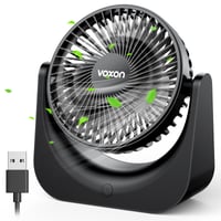 Stolný USB ventilátor VOXON, mini ventilátor s 5 rýchlostnými stupňami, tichý USB ventilátor s 1,5 m káblom, prenosný stolný ventilátor do kancelárie 1