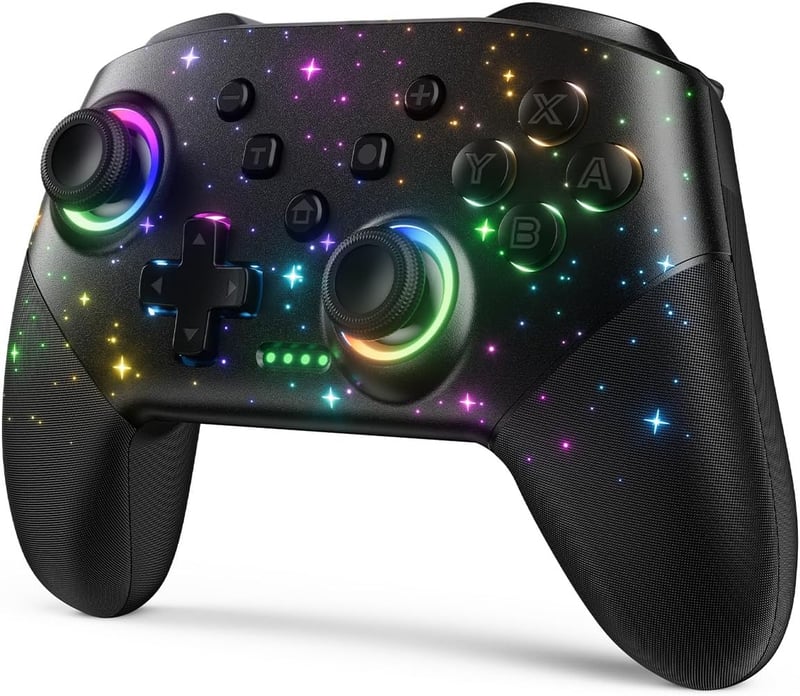 VOYEE S08 Vezeték Nélküli Kontroller Nintendo Switch/Lite/OLED/PC/iOS/Android Eszközökhöz - Programozható RGB LED Világítás, 1000mAh Akku, R