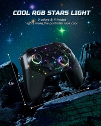 VOYEE S08 Vezeték Nélküli Kontroller Nintendo Switch/Lite/OLED/PC/iOS/Android Eszközökhöz - Programozható RGB LED Világítás, 1000mAh Akku, R 2