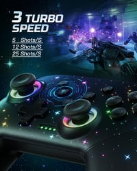 VOYEE S08 Vezeték Nélküli Kontroller Nintendo Switch/Lite/OLED/PC/iOS/Android Eszközökhöz - Programozható RGB LED Világítás, 1000mAh Akku, R 5