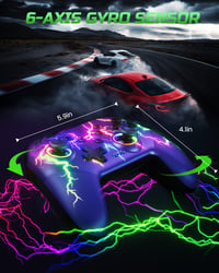 VOYEE Switch Pro ovládač – kompatibilný s Nintendo Switch/Lite/OLED/Windows, programovateľné RGB LED, bezdrôtový, párovanie jedným tlačidlom, r 6