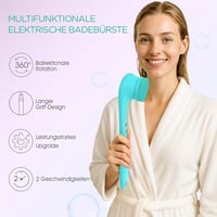 VOYOR BC300 elektromos hátkeféje hosszú nyéllel, vízálló, USB töltős, kék 2