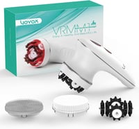 VOYOR Elektromos Masszírozó Készülék 3 Cserélhető Fejjel - Vízálló Cellulitkezelő és Arctisztító Eszköz Arcra, Nyakra, Vállra, Hátra és Lábr 1
