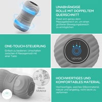 VOYOR-HEALTH Elektromos Masszázslabda Vibrációval - Újratölthető Fascia Roller, Mélyszöveti Trigger Pont Masszírozó Izomrelaxációhoz, MB300  5
