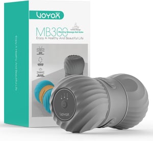 VOYOR-HEALTH Električna masažna lopta s vibracijom - Punjivi fascia roller, Masažer za duboka tkiva i trigger točke za opuštanje mišića, MB300