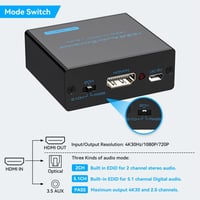 VPFET HDMI Audio Leválasztó 4K HDMI Optikai és 3.5mm AUX Hangkivonó Adapter Elosztó Konverter HDCP DTS 5.1 PCM Támogatással 5