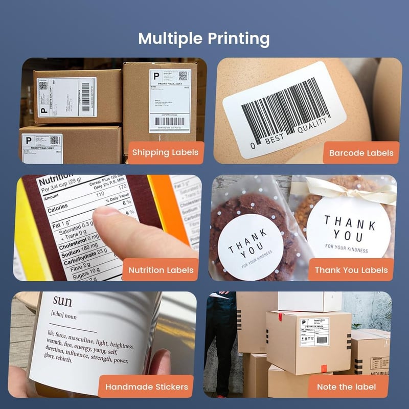 vretti Bluetooth Címkenyomtató 4x6 Szállítási Címkék DHL Amazon eBay Shopify Kompatibilis Vonalkód Nyomtató