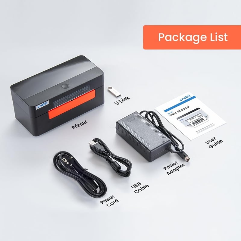 vretti Bluetooth Címkenyomtató 4x6 Szállítási Címkék DHL Amazon eBay Shopify Kompatibilis Vonalkód Nyomtató