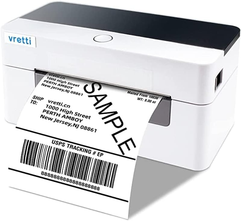 vretti Címkenyomtató Termál Szállítási Címke Nyomtató, Asztali Címkézés Amazon DPD DHL UPS Shopify, Mac/Windows Kompatibilis USB
