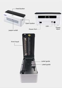 vretti Címkenyomtató Termál Szállítási Címke Nyomtató, Asztali Címkézés Amazon DPD DHL UPS Shopify, Mac/Windows Kompatibilis USB 6