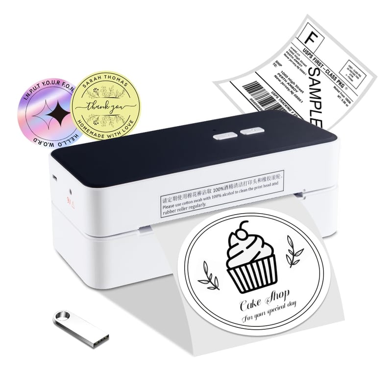 vretti Pisač naljepnica USB - DHL Kompatibilni pisač naljepnica za otpremu u veličini 4x6, za Amazon, Etsy, Ebay, UPS web trgovine, Windows/Mac sustave