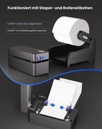 Imprimantă termică de etichete Bluetooth vretti DB402 4x6 - USB, compatibilă cu DHL, Amazon, Shopify, eBay, cu suport pentru Android, iOS, Windows, Mac 7
