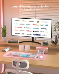 vretti DHL Bluetooth Címkenyomtató, Rózsaszín - 4x6 Szállítási Címkékhez, Kompatibilis Amazon, Shopify, Etsy, Ebay, UPS Platformokkal 6